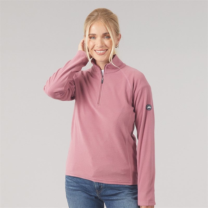 Trespass Womens Shiner 2 1/2 Zip Micro Fleece Faded Rose - Image 1