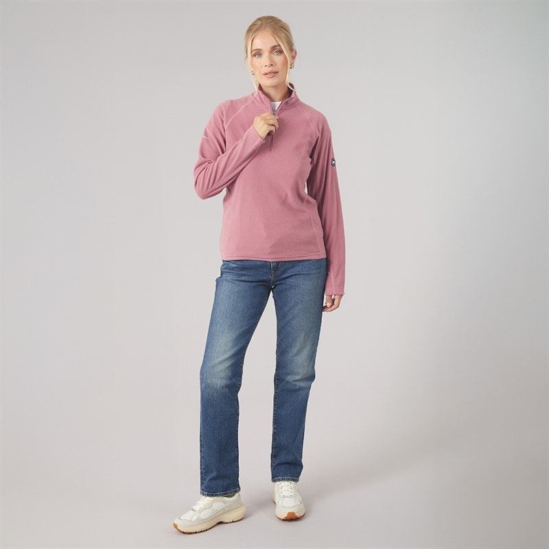Trespass Womens Shiner 2 1/2 Zip Micro Fleece Faded Rose - Image 4
