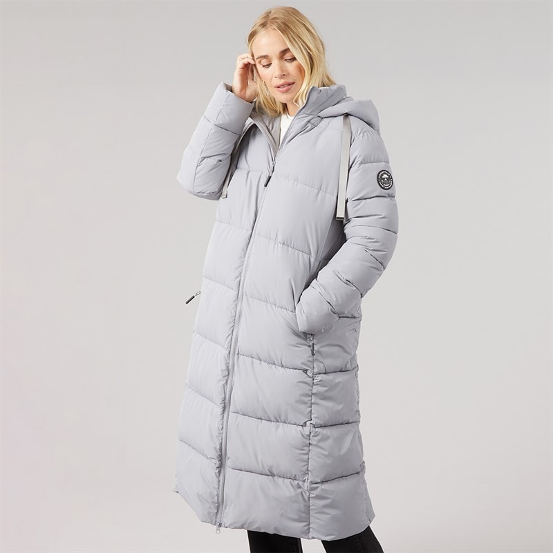 Trespass Womens Therese Waterproof Padded Long Jacket Platinum - Image 3