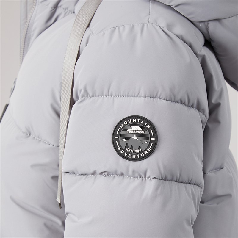 Trespass Womens Therese Waterproof Padded Long Jacket Platinum - Image 5