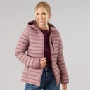 Trespass Womens Lenka 2 Padded Hooded Jacket Faded Rose/Chesnut