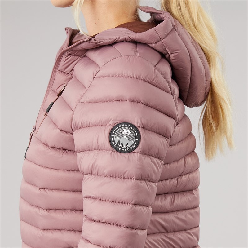 Trespass Womens Lenka 2 Padded Hooded Jacket Faded Rose/Chesnut - Image 5