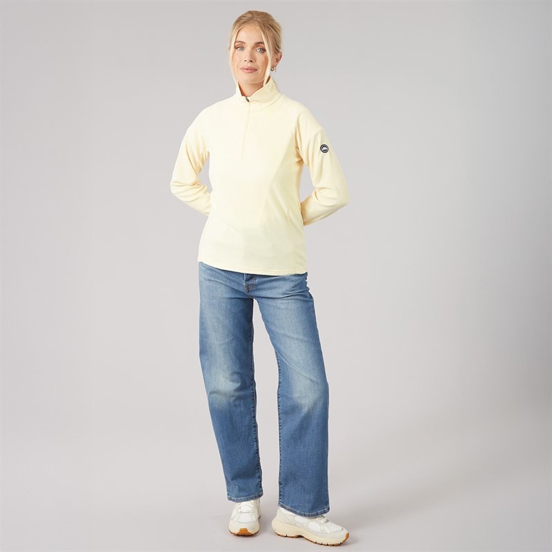 Trespass Womens Shiner 2 1/2 Zip Micro Fleece Cream - Image 4