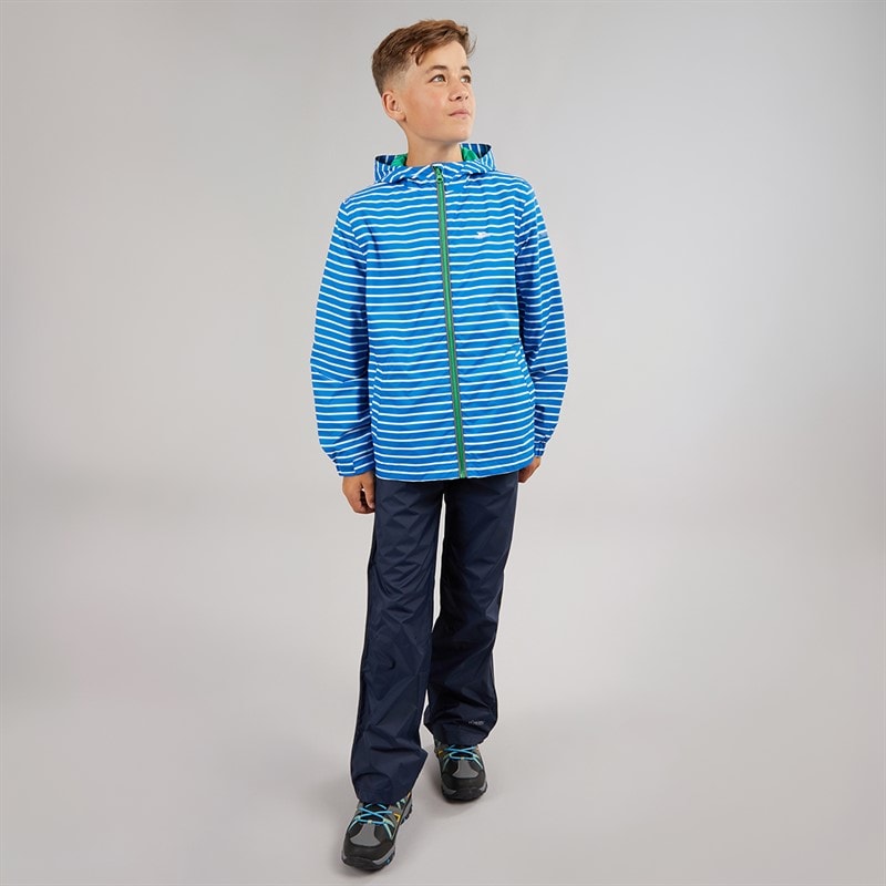 Trespass Boys Kinley Waterproof Jacket And Trousers Set Navy