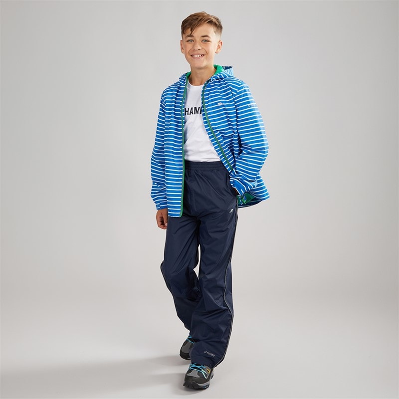 Trespass Boys Kinley Waterproof Jacket And Trousers Set Navy - Image 3