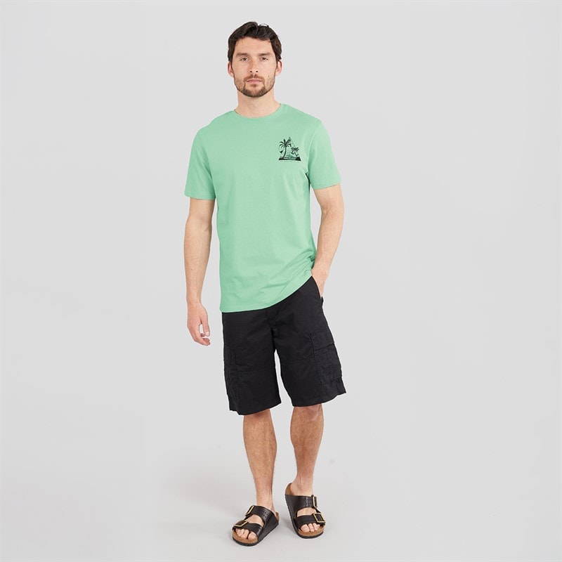 Saltrock Mens Geo Beach T-Shirt Light Green - Image 4