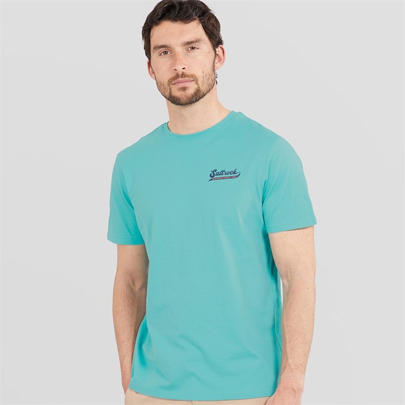 Saltrock Mens Home Run T-Shirt Teal - Image 2