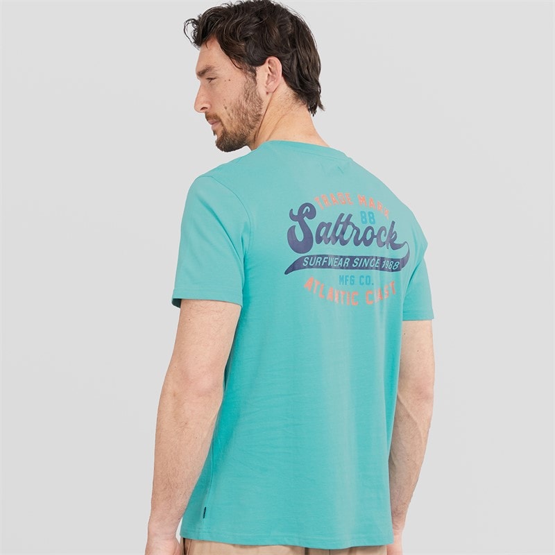 Saltrock Mens Home Run T-Shirt Teal - Image 3