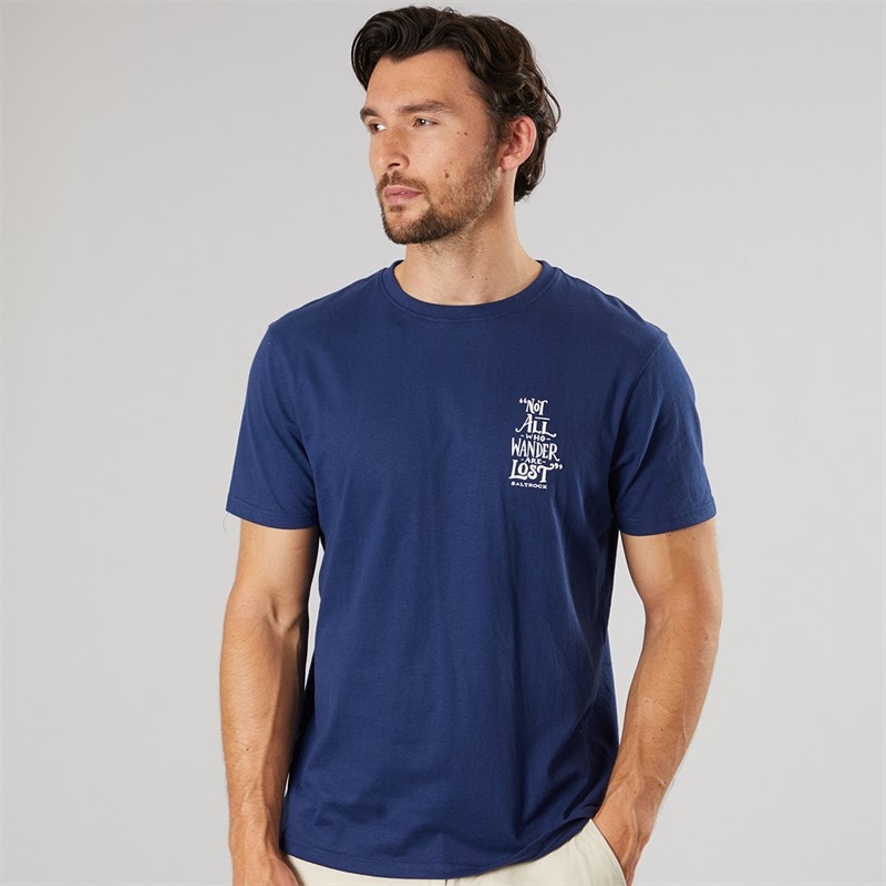 Saltrock Mens Lost Ships T-Shirt Navy - Image 2
