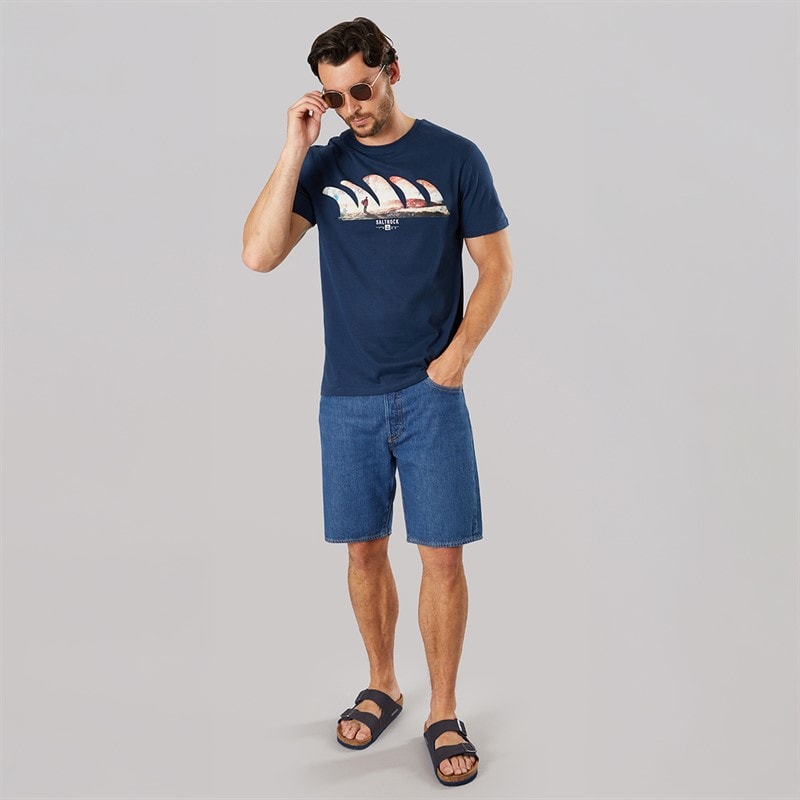 Saltrock Mens Morning View T-Shirt Blue Dress - Image 4