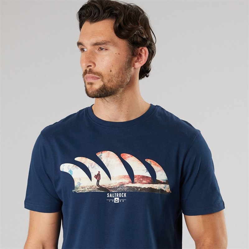 Saltrock Mens Morning View T-Shirt Blue Dress - Image 5