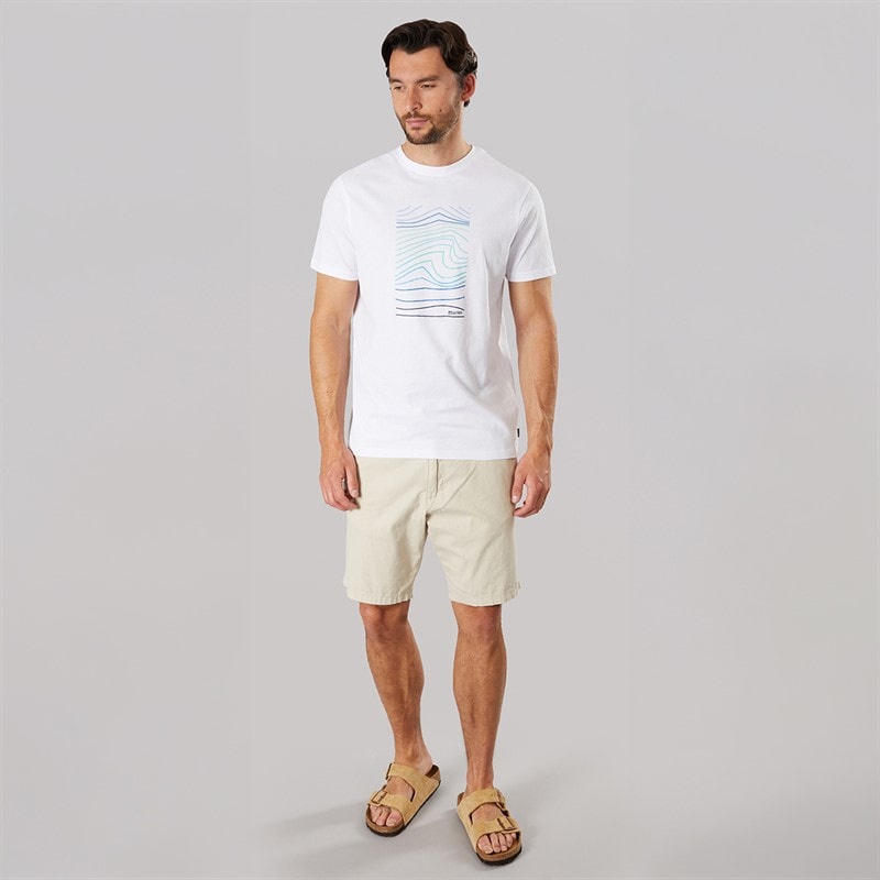 Saltrock Mens Swell Lines T-Shirt White - Image 3