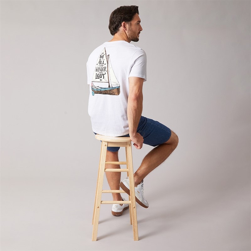 Saltrock Mens Lost Ships T-Shirt White - Image 4
