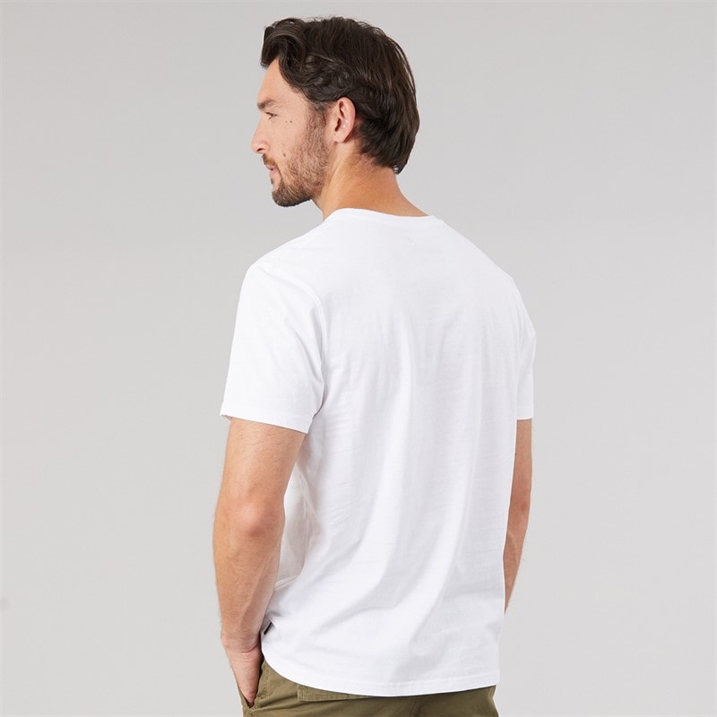 Saltrock Mens Lost At Sea Skull T-Shirt White - Image 2