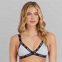 Reebok Womens Dotty Cotton Triangle Bra Grey Marl