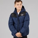 Reebok Junior Boys Padded Hooded Jacket Navy
