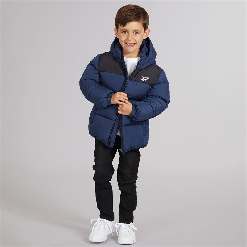 Reebok Boys Padded Hooded Jacket Navy - Image 4