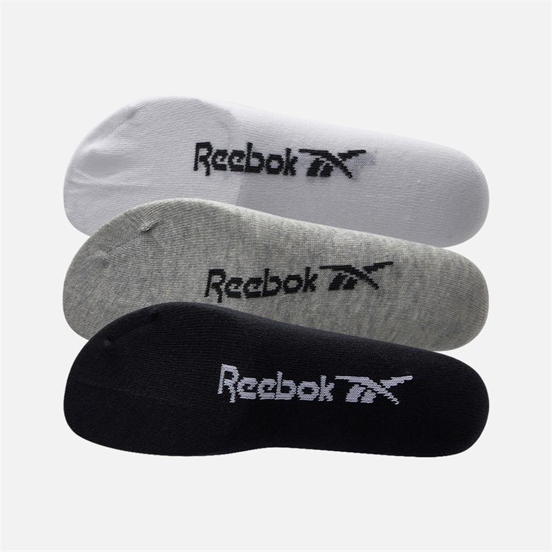 Reebok Unisex Three Pack No Show Socks 06 Black/Mix - Image 2