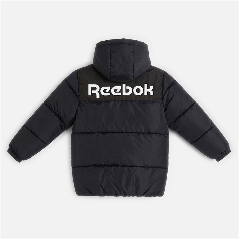 Reebok Boys Padded Hooded Jacket Black - Image 2