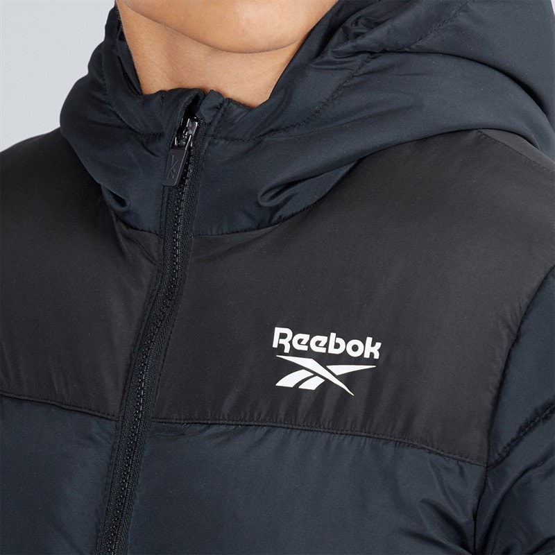 Reebok Junior Boys Padded Hooded Jacket Black - Image 5