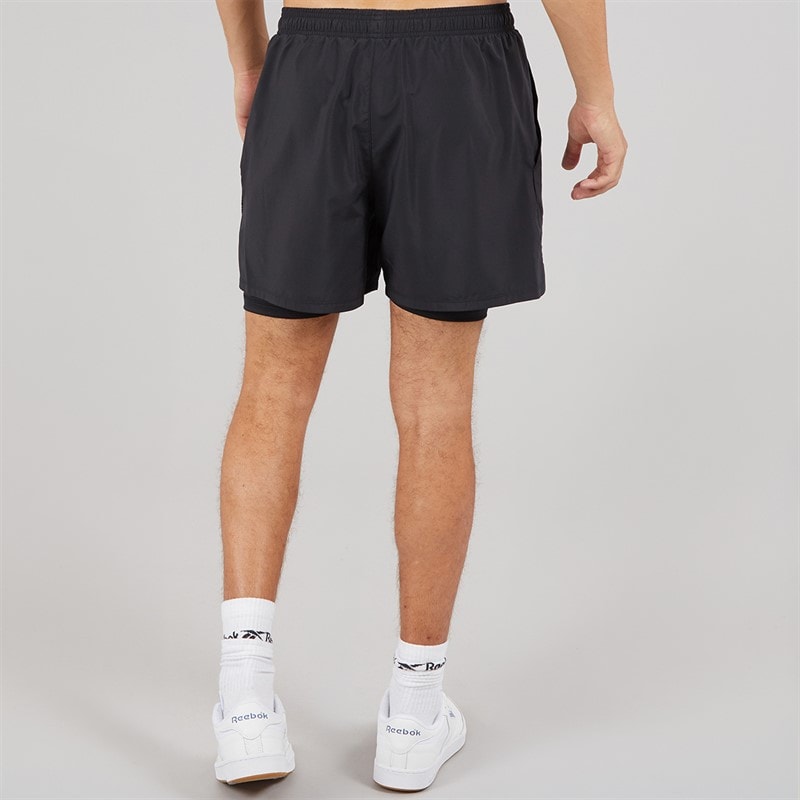 Reebok Mens Athlete Hype 2-In-1 Shorts Black - Image 3