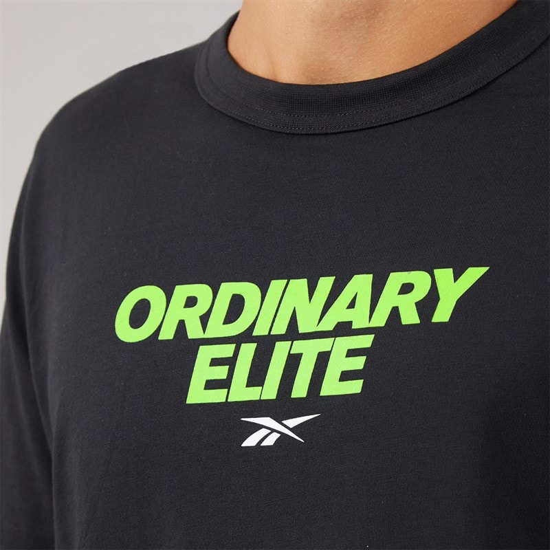 Reebok Mens Graphic Series Basketball Ordinary Elite T-Shirt Black - Image 3