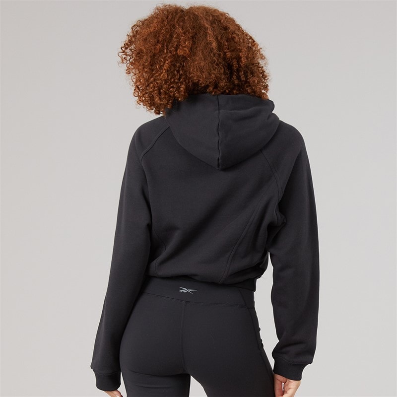 Reebok Womens Icon Elements French Terry Hoodie Black - Image 2