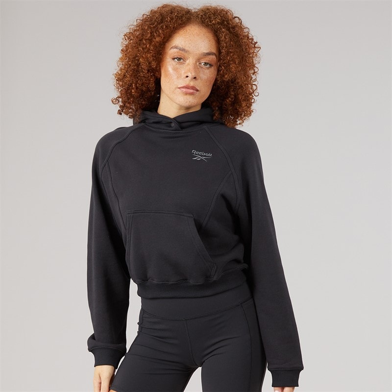 Reebok Womens Icon Elements French Terry Hoodie Black - Image 3