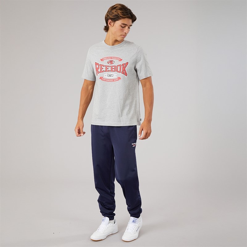 Reebok Mens Graphic Series Tradition T-Shirt Heather Grey - Image 4
