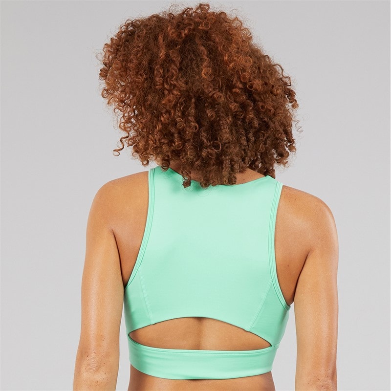 Reebok Womens ID Train High Support Sports Bra Top Ai Aqua - Image 2