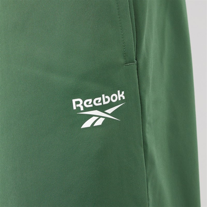 Reebok Mens Identity Vector Logo Knit Track Pants Escape Green - Image 3