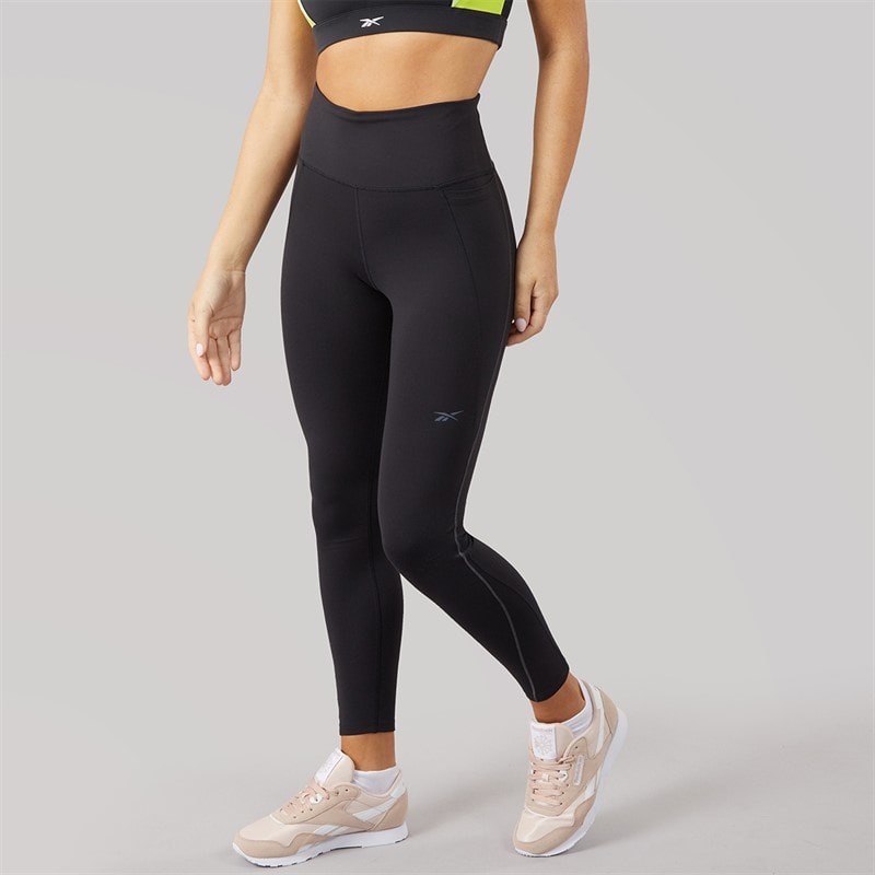 Reebok Womens Lux High Waisted RBK Fire+ Tight Leggings Black - Image 3