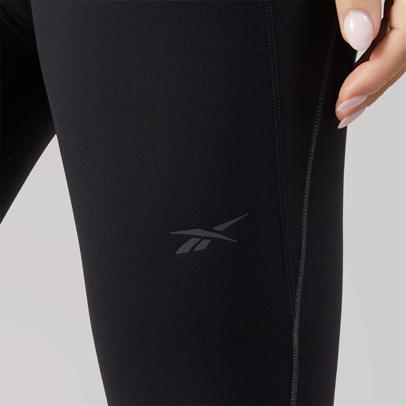Reebok Womens Lux High Waisted RBK Fire+ Tight Leggings Black - Image 5