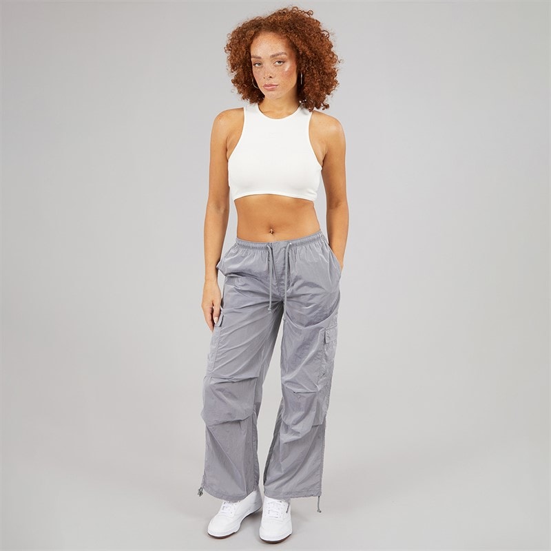 Reebok Womens Wardrobe Essentials Light Support Cotton Sports Bra Top Chalk - Image 4