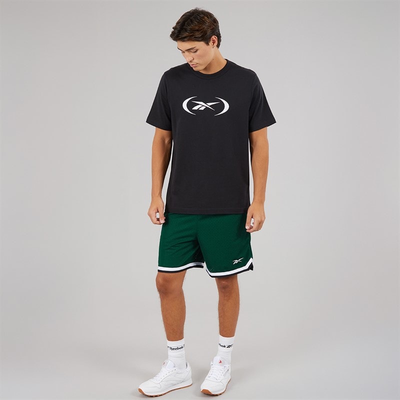 Reebok Mens Basketball 7 Inch Transition Shorts Collegiate Green - Image 4