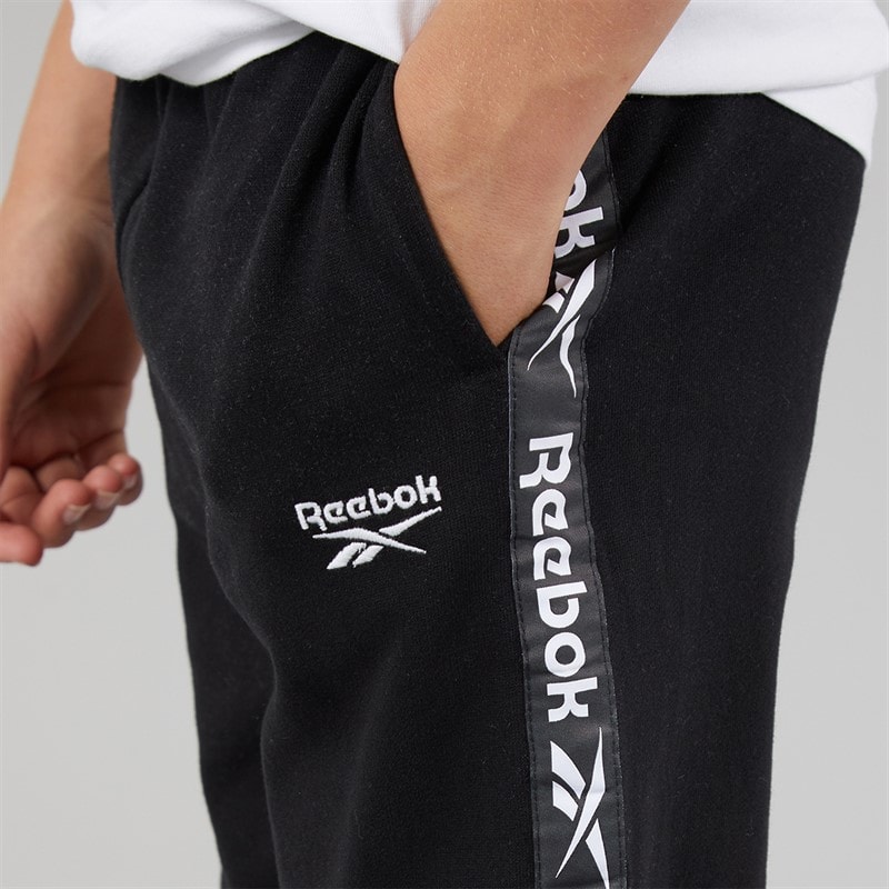 Reebok Boys Taped Joggers Black - Image 3