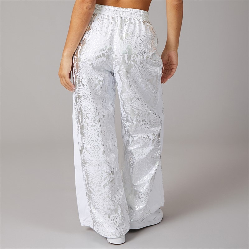 Reebok Womens Wide Leg Warm Up Pants White - Image 2