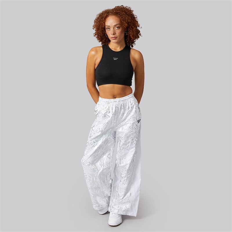 Reebok Womens Wide Leg Warm Up Pants White - Image 3