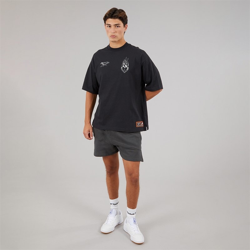 Reebok Mens X Anuel AA T-Shirt Black - Image 4