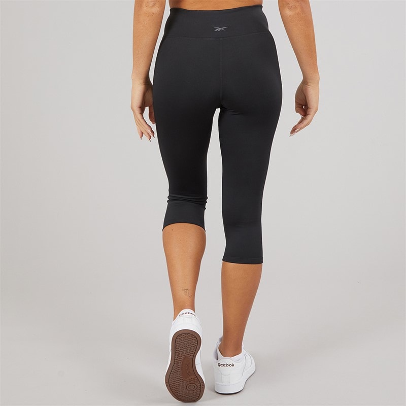 Reebok Womens Workout Ready Basic Capri Leggings Night Black - Image 2