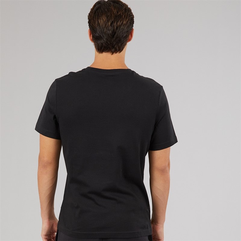 Reebok Mens Reebok Identity Small Logo T-Shirt Black/White/Vector Red - Image 2