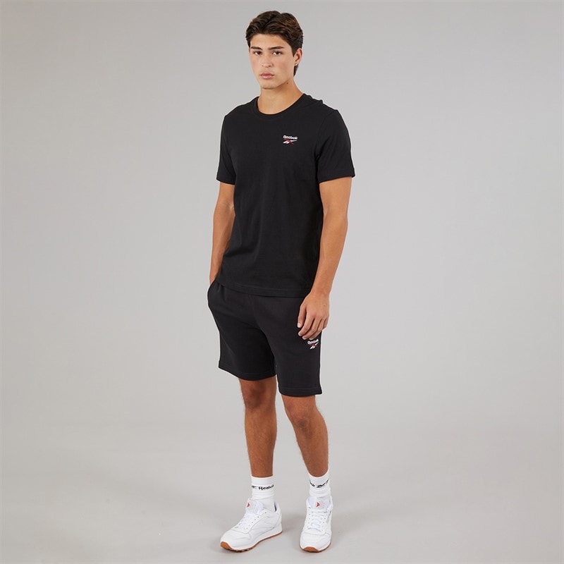 Reebok Mens Reebok Identity Small Logo T-Shirt Black/White/Vector Red - Image 3