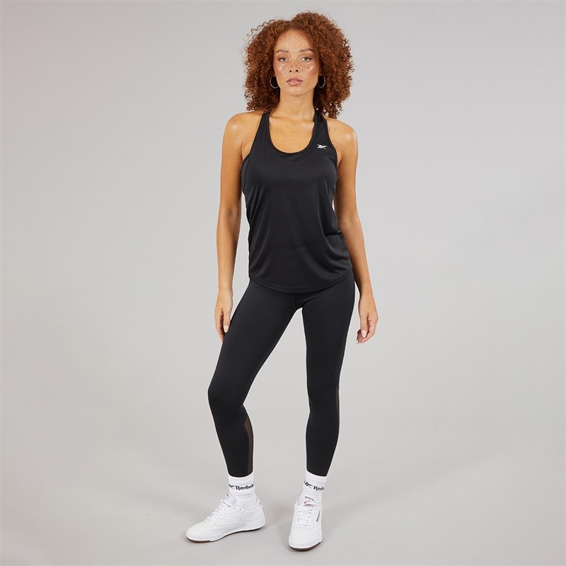 Reebok Womens ID Train Mesh Back Tank Top Night Black - Image 3