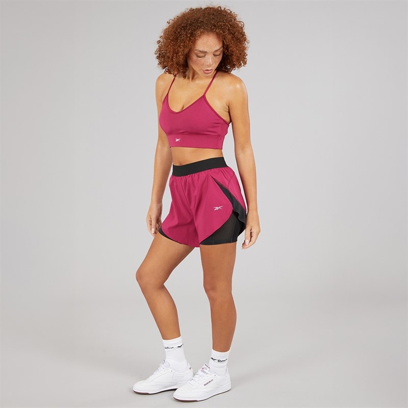 Reebok Womens Running 2-In-1 Shorts Very Berry - Image 4