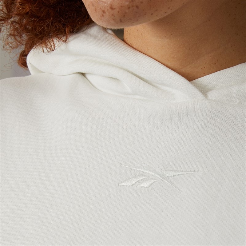 Reebok Womens Lux Oversized Hoodie Chalk - Image 3
