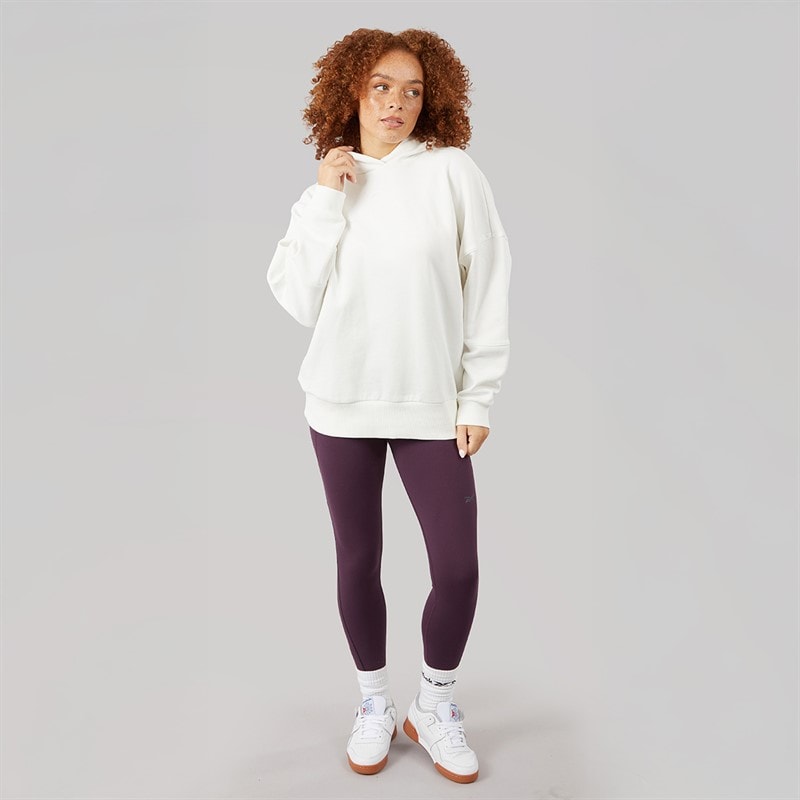 Reebok Womens Lux Oversized Hoodie Chalk - Image 4