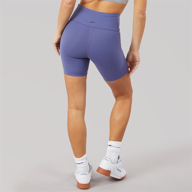 Reebok Womens Lux High Waisted Bike Shorts Twilight Purple - Image 2