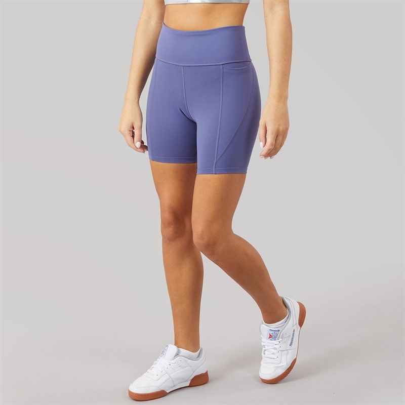 Reebok Womens Lux High Waisted Bike Shorts Twilight Purple - Image 3