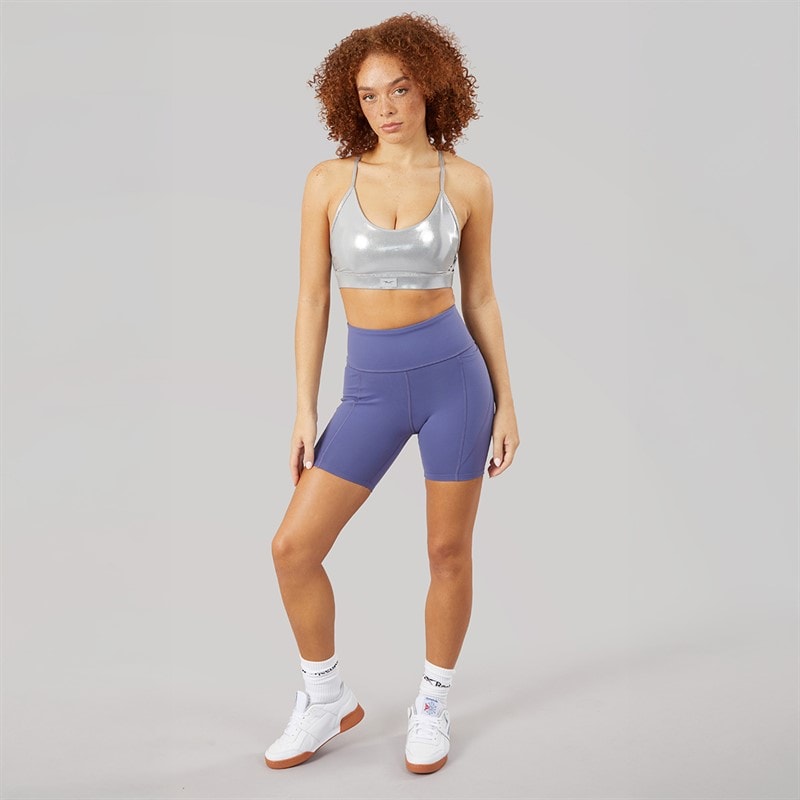 Reebok Womens Lux High Waisted Bike Shorts Twilight Purple - Image 4