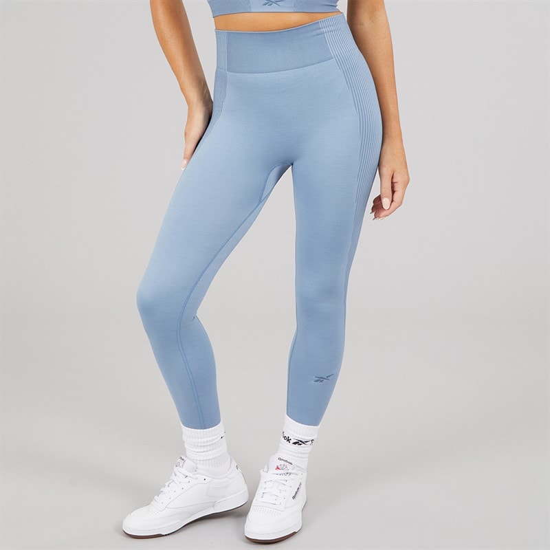 Reebok Womens RBK Lab Seamless 7/8 Tight Leggings Upgrade Blue
